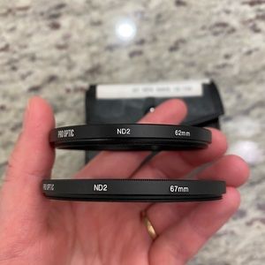 ProOptic 62&67mm Neutral Density 2(ND2) Filters